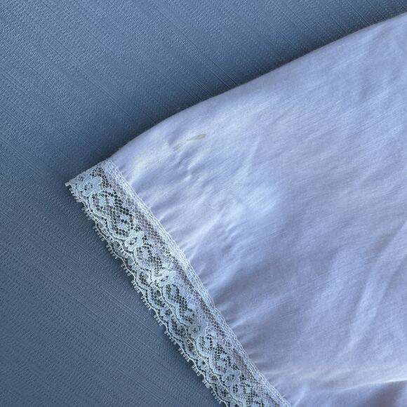 Barbizon Nightgown Pajama Medium Chemise Cotton Pink Embroidered Vintage - Picture 6 of 10